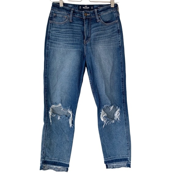 Hollister Distressed Cropped Jeans Size 3 Short - Picture 1 of 8